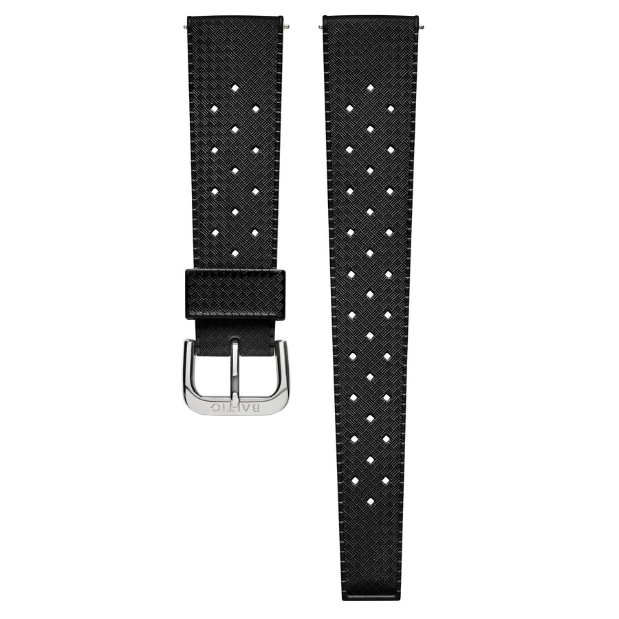 rubber fkm strap black - baltic watches