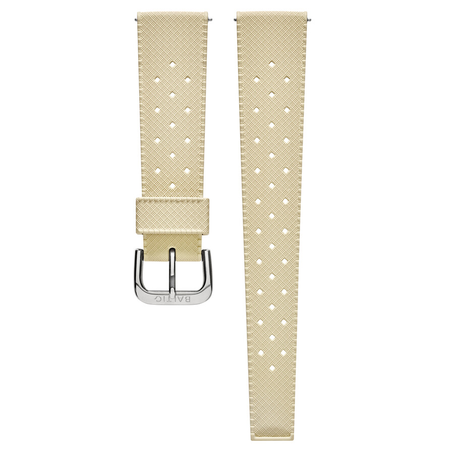 rubber fkm strap beige - baltic watches