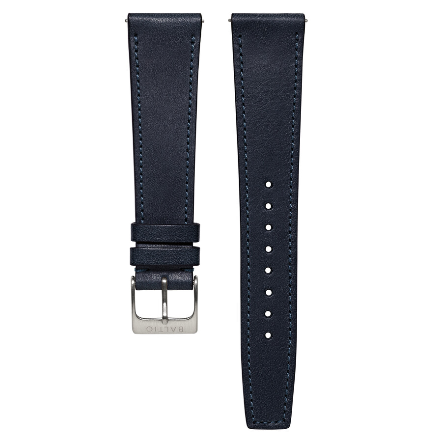stitched strap navy blue - baltic watches