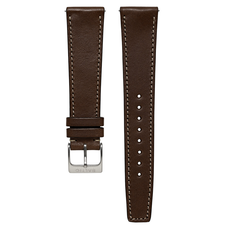 stitched strap chocolate - baltic watches