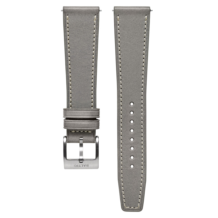 stitched strap light grey - baltic watches