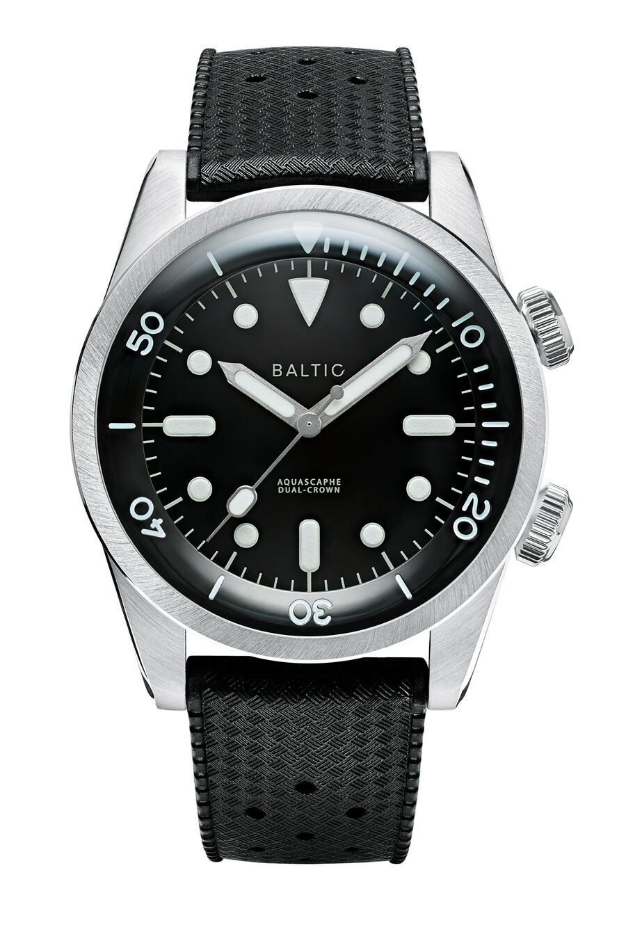aquascaphe dual-crown black - baltic watches